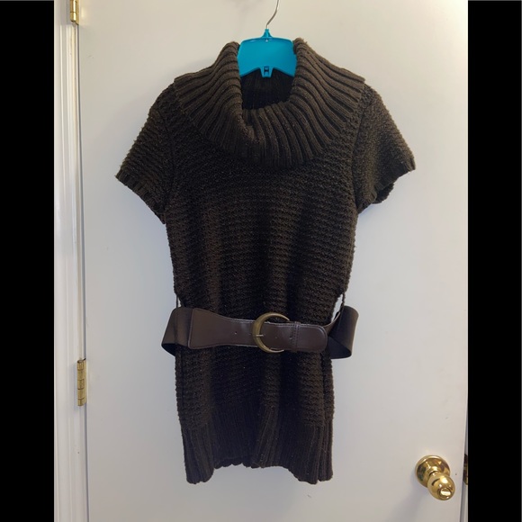 Maurices Brown Belted Turtleneck Sweater Lge-SOLD - Picture 1 of 10